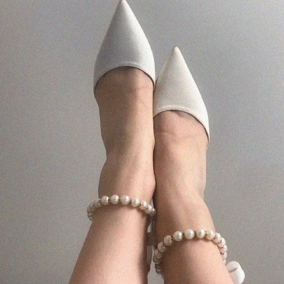 Wedding Bridal Heels in Ivory - Picture 2 of 6